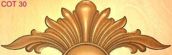 COT DESIGNS - COT-30 Elegant Floral Crest Ornamental Carving 3D Model
